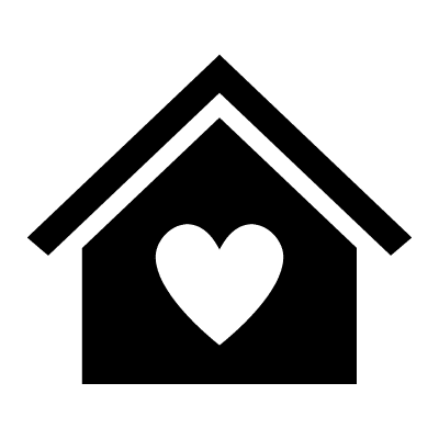 heart in a home icon
